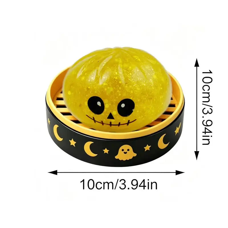 Halloween Cute Scary Ghost Maruko Squishy Squeeze Toy Set - Mini Portable Stress Fidget Item, Squishy Haul Sensory Kids Toy, Unique Whimsical Party Treat Bag Filler & Whimsical Gift, Fidgets