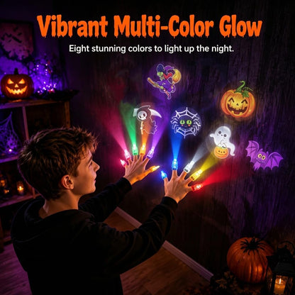 Halloween Finger Projector Rings, Halloween Finger Lights LED Party Favors Random Pattern (B Set 36PC)